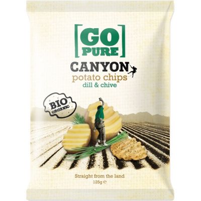 Canyon chips dille chive van Go pure, 6 x 125 g