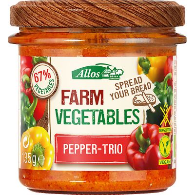 Farm vegetables paprika trio van Allos, 6 x 135 g