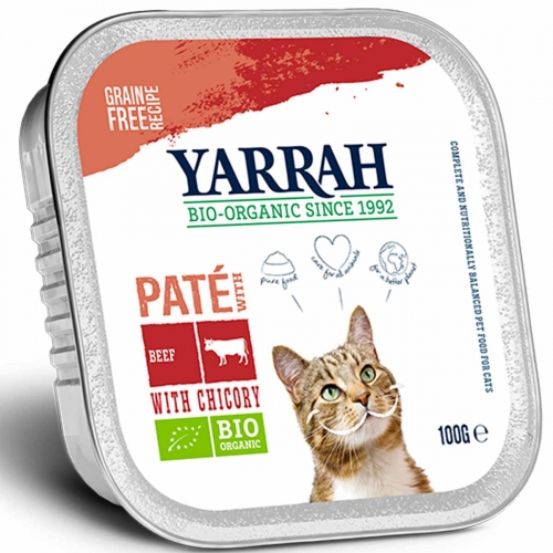 Cat wellness paté kip en rund van Yarrah, 16x 100 gr