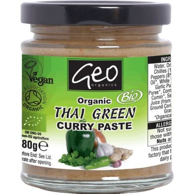Curry paste thai green van Geo Organics, 6 x 180 g