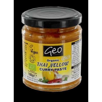 Curry paste thai yellow van Geo Organics, 6 x 180 g