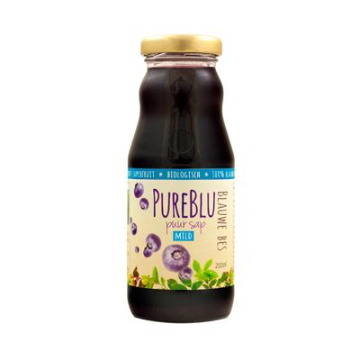 Blauwe Bessen sap Mild van PureBlu, 8x 200 ml