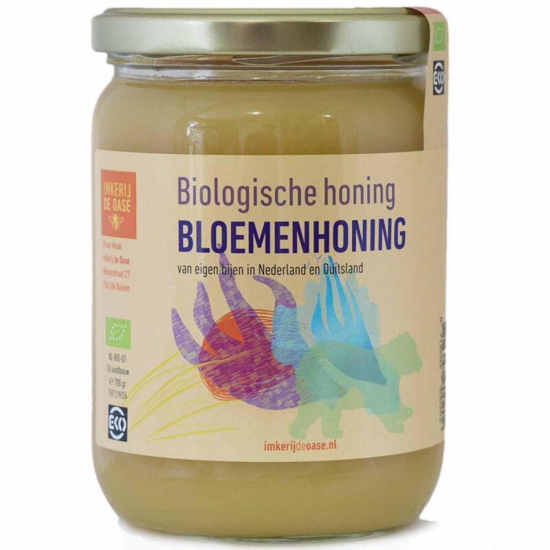 Bloemen honing crème van Imkerij de Oase, 3 x 700 g