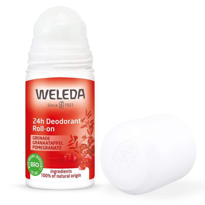 Granaatappel 24h roll-on deodorant van Weleda, 1 x 50 ml