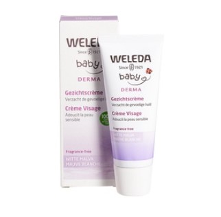 Baby sensitive witte malva gezichtscrème van Weleda, 1x 50 ml
