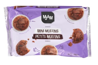 Chocolade muffins van MJAM, 10 x 252 g