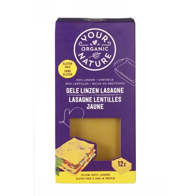 Gele linzen lasagne van Your Organic Nature, 12 x 250 g