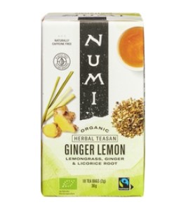 Ginger sun - lemon decaf groene thee van Numi, 4x 18stks