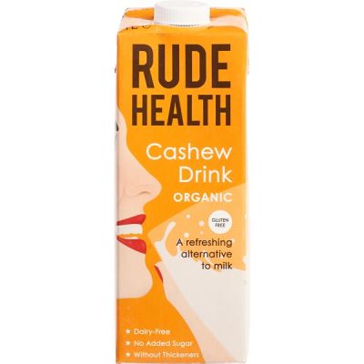 Cashew drink ongezoet van Rude Health, 6 x 1 l