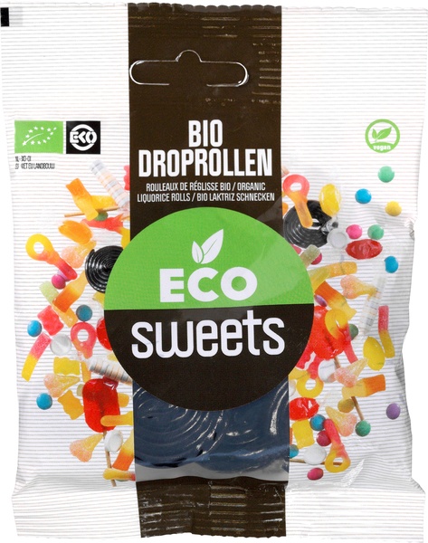 Droprollen zoet van Eco Sweets, 16 x 75 g