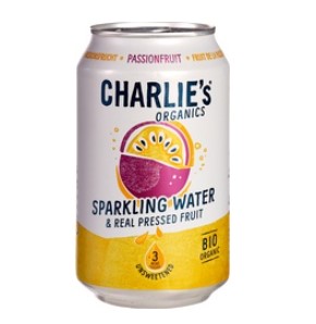 Sparkling water passionfruit van Charlie`s excl. statiegeld, 12
