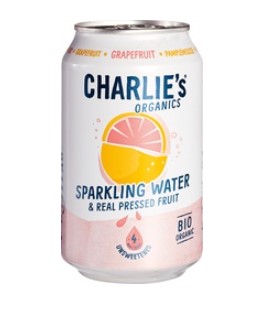 Sparkling water grapefruit van Charlie`s excl. statiegeld, 12 x