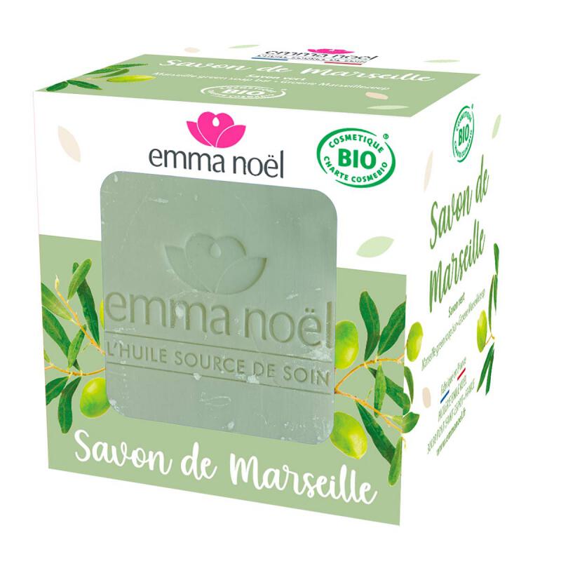 Groene Marseille-zeep (met olijfolie) van Emma Noël, 1x 400 gr