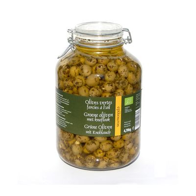 Olijven Groen Met Knoflook van Epikouros, 1x 4,7 kilo