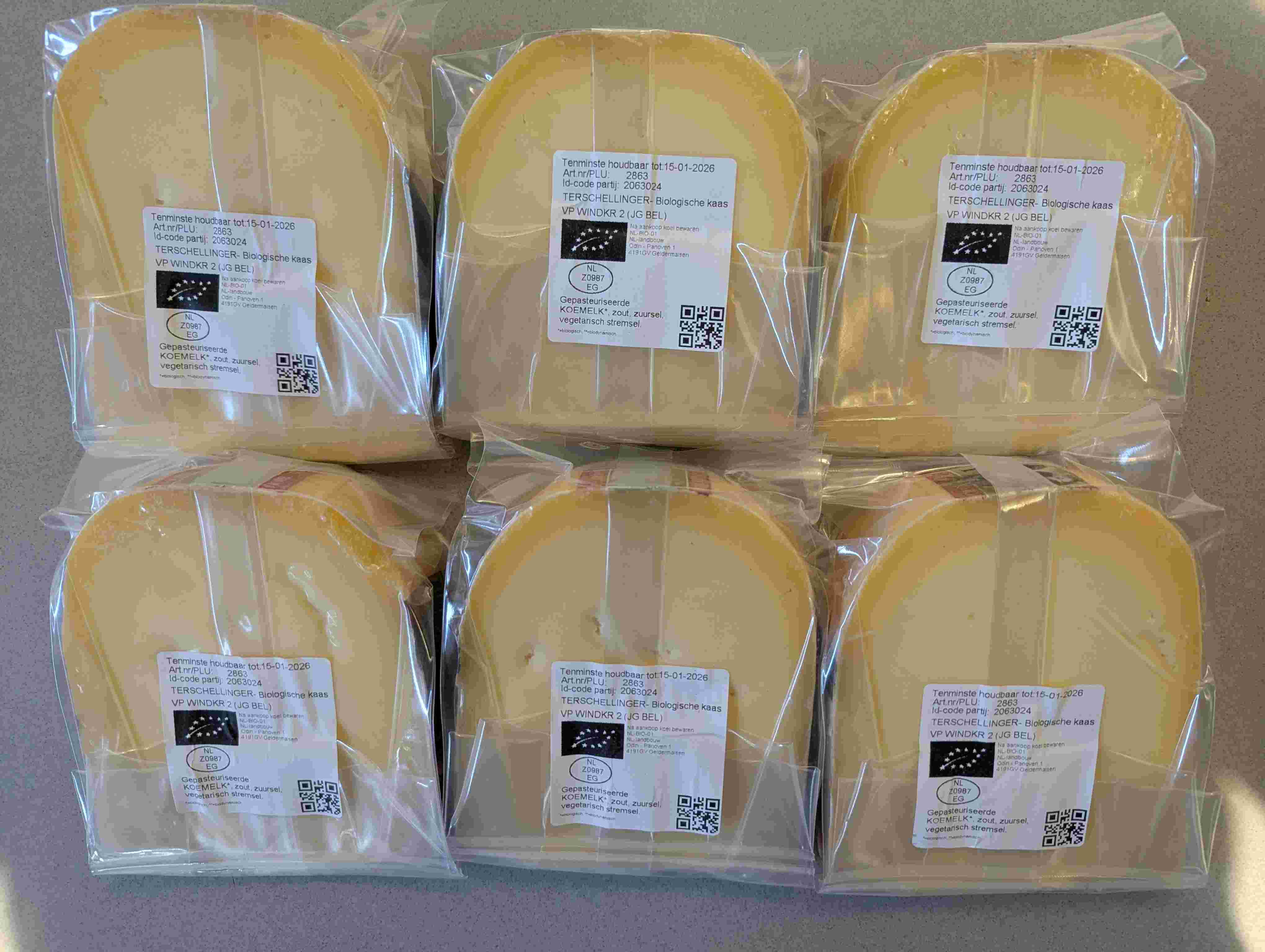 Jong belegen kaas windkracht 2 van Terschellinger, 6x 450 gr