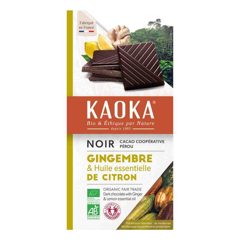 Chocoladereep puur-gember van Kaoka, 17 x 100 g