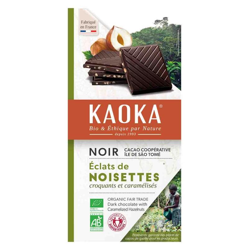 Choc bar dark 66% hazelnuts van Kaoka, 17 x 100 g