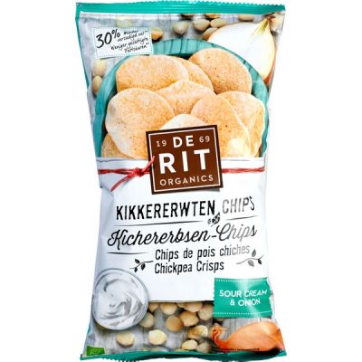 Kikkererwtenchips sour cream-onion van De Rit, 8 x 75 g