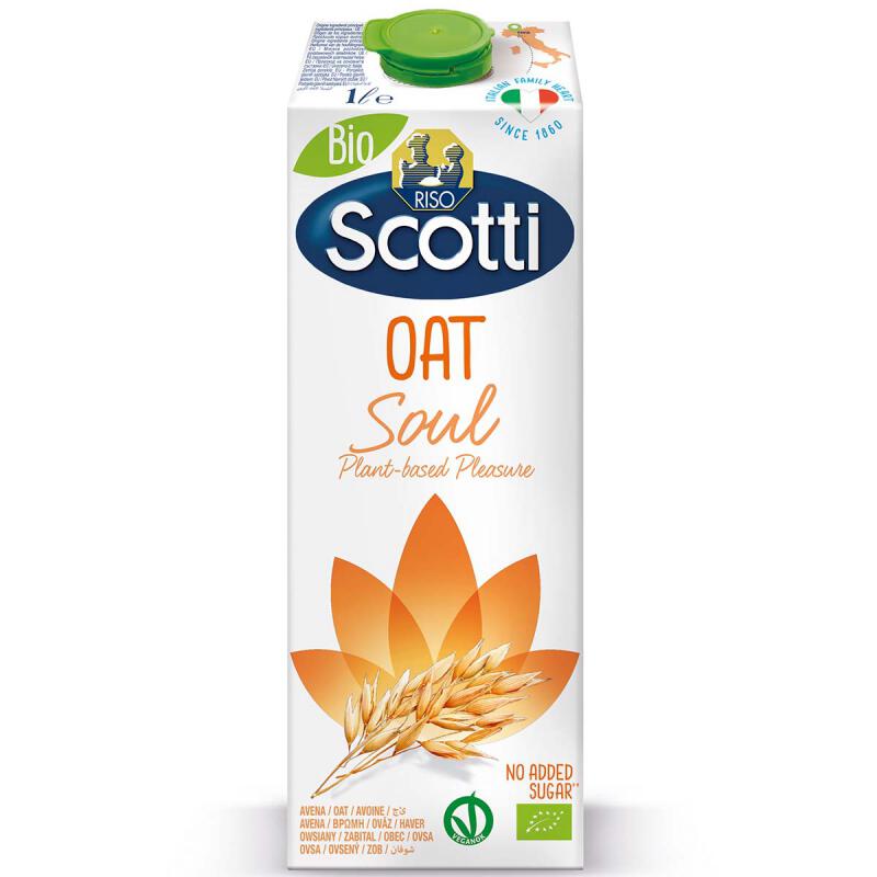 Haver drink ongezoet van Riso Scotti, 10 x 1 l