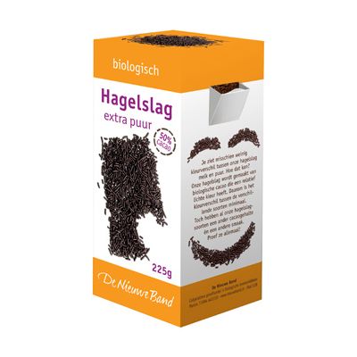 Chocolade hagelslag extra puur (50% cacao) van De Nieuwe Band, 6