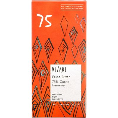 Chocoladetablet Puur 75% van Vivani, 10x 80 gr