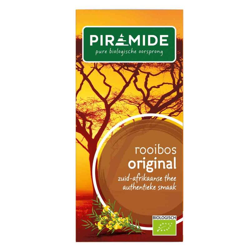 Rooibosthee original van Piramide, 6 x 20 builtjes