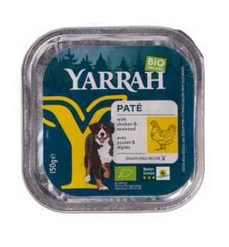 Dogfood paté kip met zeew van Yarrah, 12 x 150 g