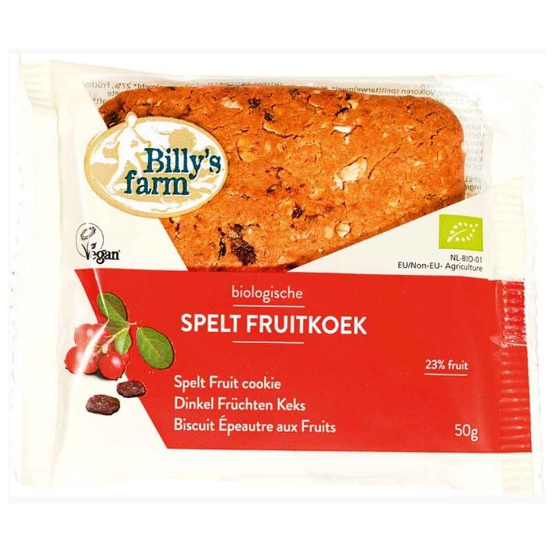 Spelt fruitkoek van Billy`s Farm, 40 x 50 g