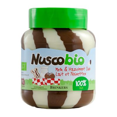 Chocolade hazelnoot pasta Duo van Nuscobio, 6 x 400 g