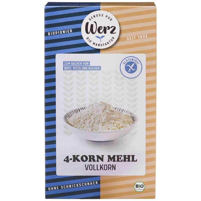 Vierkorenmeel glutenvrij van Werz, 5x 1000 gr