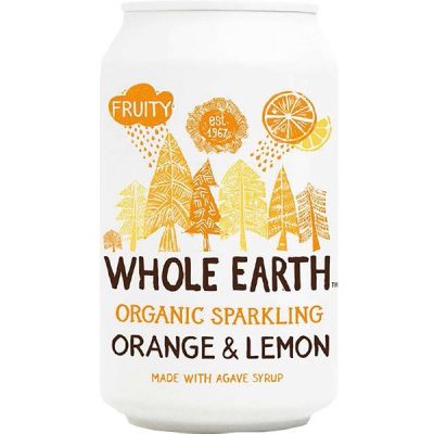 Sparkling orange-lemon van Whole Earth, 24 x 330 ml