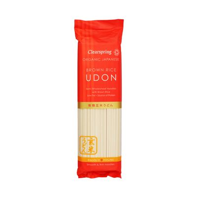 Bruine rijst udon noodles van Clearspring, 6x 200 gram