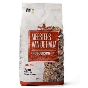 Muesli spelt extra rijk van Meesters van de Halm, 6x 575 gr