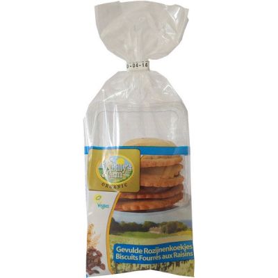 Gevulde rozijnenkoekjes van Billy`s Farm, 8 x 200 g