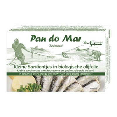 Kleine sardines [*] in olijfolie van Pan do Mar, 10x 120 gr