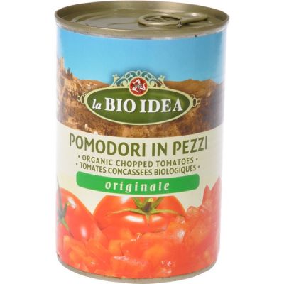 Tomaten stukjes, van La Bioidea, 12 x 400 g