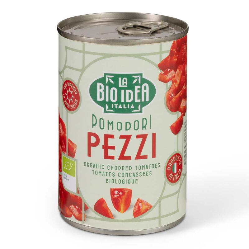 Tomaten stukjes, van La Bioidea, 12 x 400 g