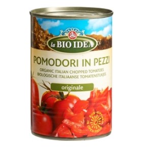 Tomaten stukjes, van La Bioidea, 12 x 400 g
