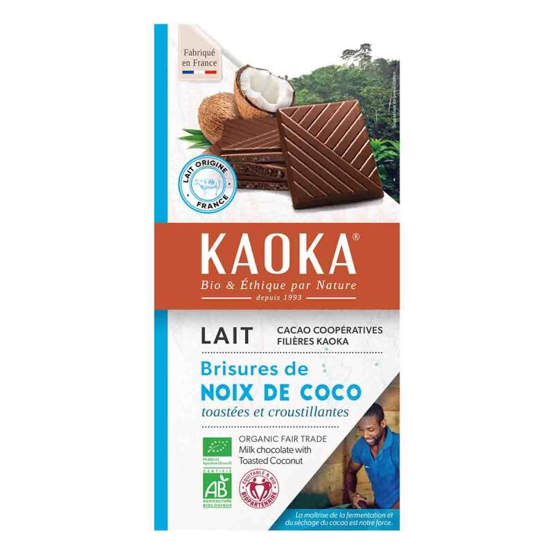 Choc bar milk coconut 32% van Kaoka, 17 x 100 g