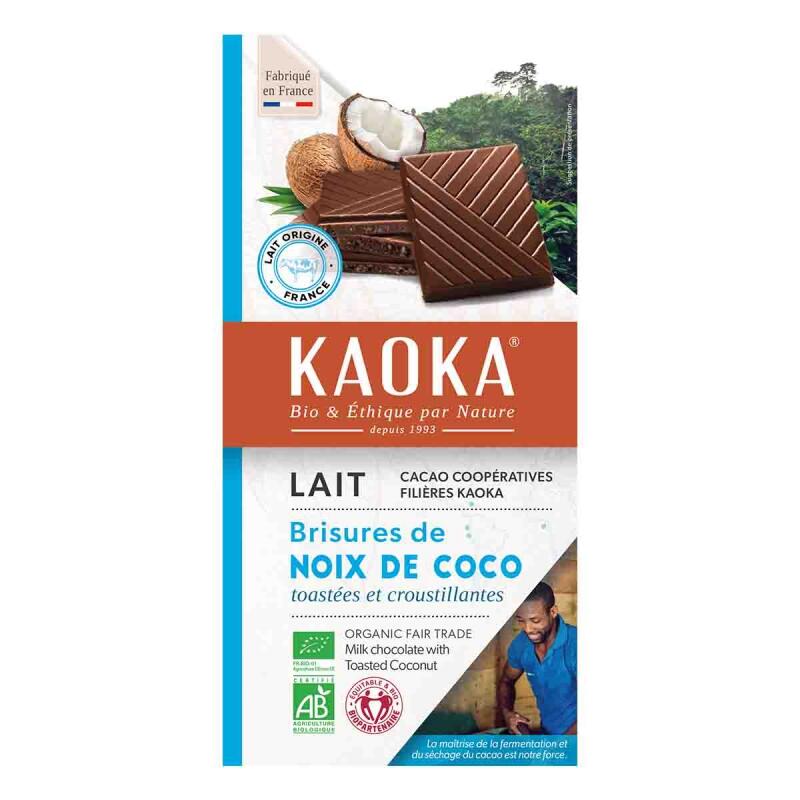 Choc bar milk coconut 40% van Kaoka, 17 x 100 g