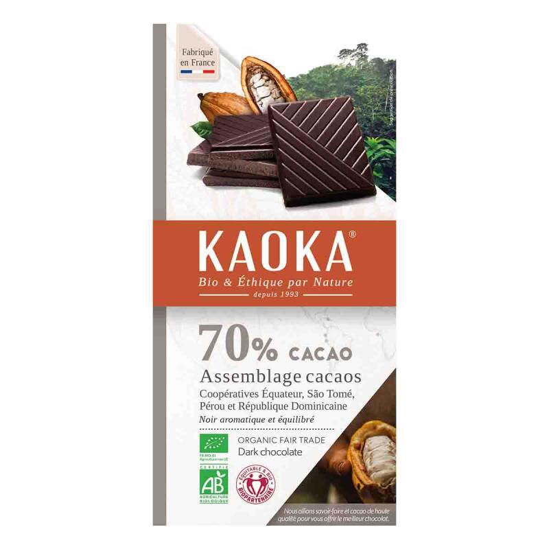 Choc bar dark 70% van Kaoka, 17 x 100 g
