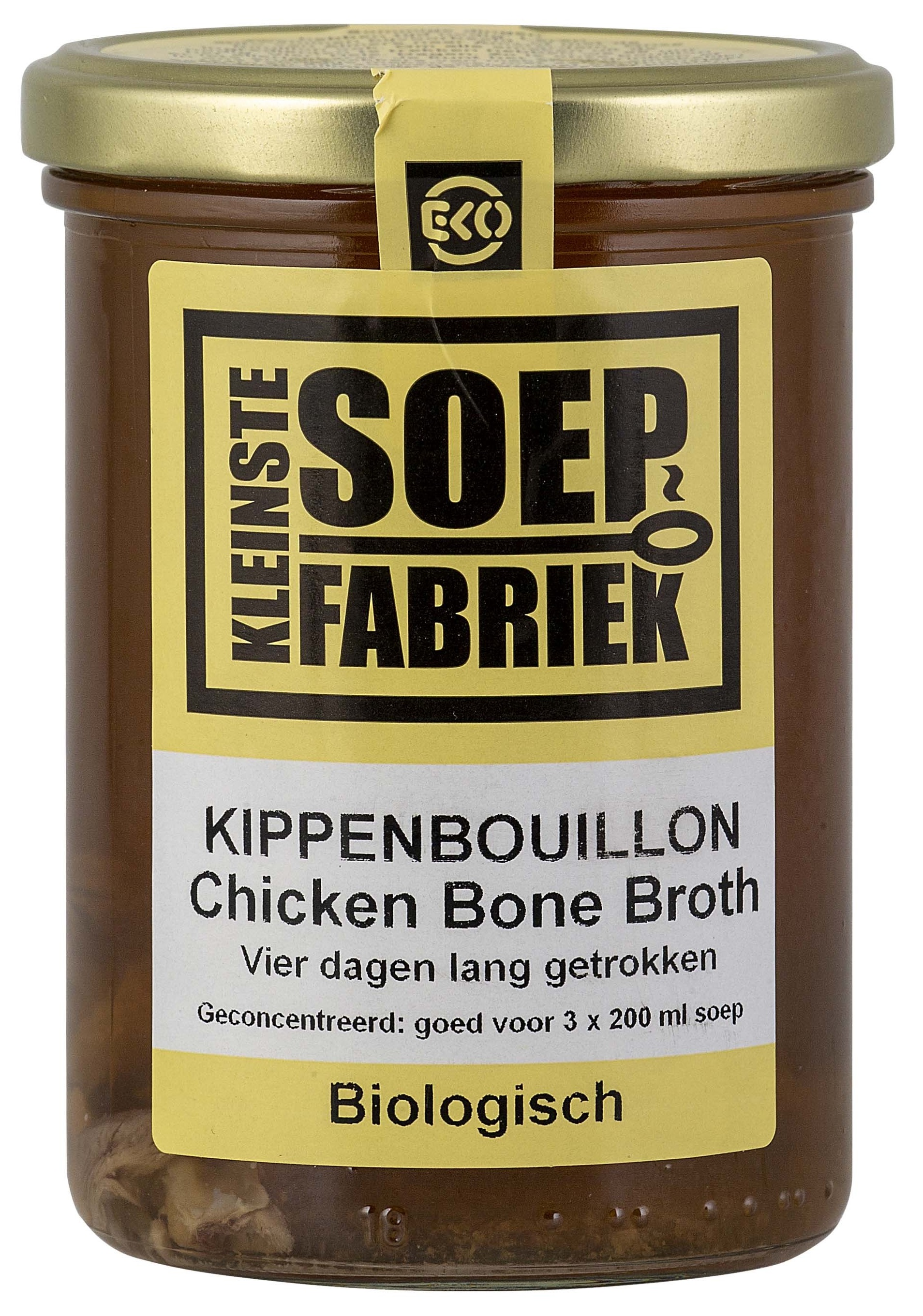 Kippenbouillon van KleinsteSoepFabriek, 6x 400 ml