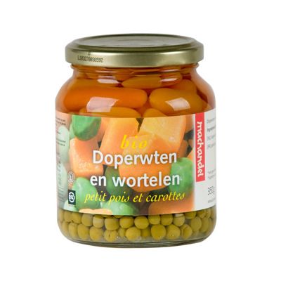 Doperwten en wortel van Machandel, 6x 680 ml. Demeter kwaliteit!