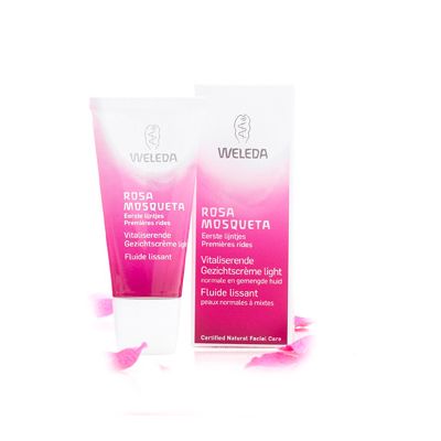 Wilde rozen vitaliserende gezichtscrème light van Weleda, 1x 30m