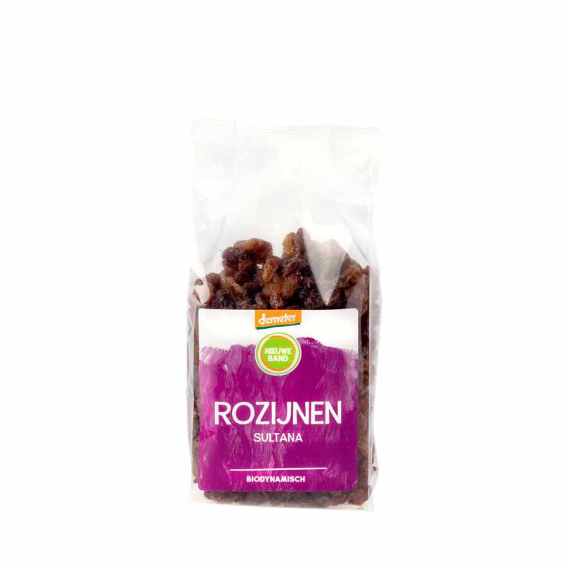 Rozijnen Sultana, Demeter, van De Nieuwe Band, 8x 250 gr. Raw Fo