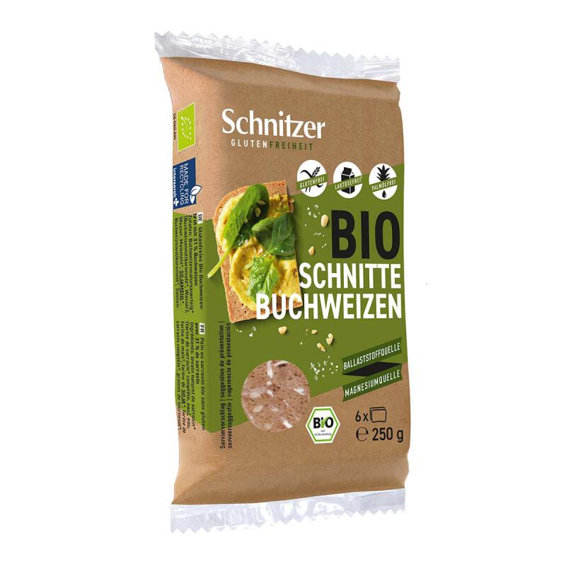 Boekweitbrood (glutenvrij) van Schnitzer, 6 x 250 g
