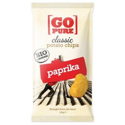 Chips paprika van Go pure, 10 x 125 g