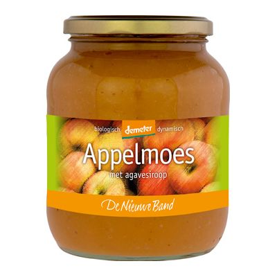 Appelmoes met agavesiroop Demeter van De Nieuwe Band, 6x 700 gr