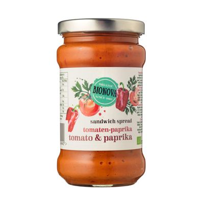 Sandwichspread Tomaat-Paprika van Bionova, 6x 285 gr