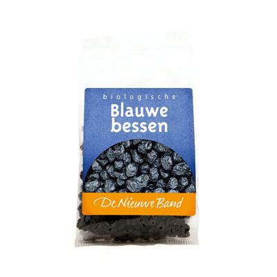 moe kam compromis Blauwe Bessen, gedroogd van De Nieuwe Band, 8x 100 gr | Biovoordeel